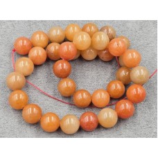 Авантюрин 10,6-10,8 мм оранжевый длина 38 см