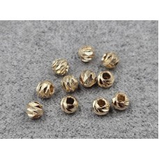 Бусина шарик 4 мм 50 шт цвет золото (гиппоаллергенный сплав)