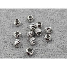 Бусина шарик 4 мм 50 шт цвет сталь (гиппоаллергенный сплав)