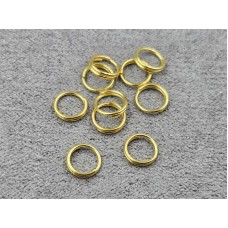 Соединительные кольца 6 мм 50 шт двойные цвет лимонное золото (гиппоаллергенный сплав)