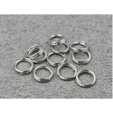 Соединительные кольца 6 мм 50 шт двойные цвет сталь (гиппоаллергенный сплав)