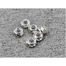 Ронделі 3 мм 10 шт колір срібло (гіпоалергений сплав)