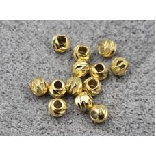 Бусина шарик 3 мм 50 шт цвет лимонное золото (гиппоаллергенный сплав)