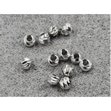 Бусина шарик 3 мм 50 шт цвет сталь (гиппоаллергенный сплав)