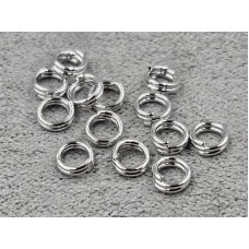 Соединительные кольца двойные 4 мм 50 шт цвет сталь (гиппоаллергенный сплав)