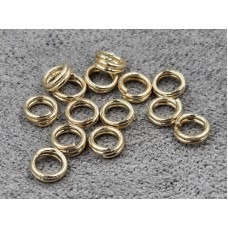 Соединительные кольца  двойные 4 мм 50 шт цвет золото (гиппоаллергенный сплав)