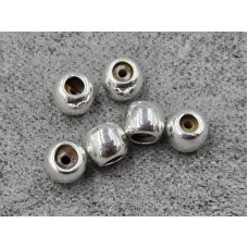 Рондель 4,2*3,6 мм із заглушкою 10 шт колір срібло (гіпоалергений сплав)