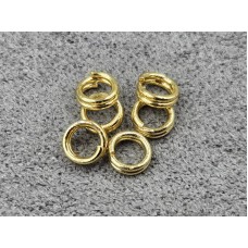 Соединительные кольца двойные 4 мм 50 шт цвет лимонное золото (гиппоаллергенный сплав)