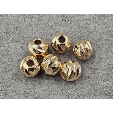 Бусина шарик 6 мм 20 шт цвет розовое золото (гиппоаллергенный сплав)