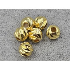 Бусина шарик 6 мм 20 шт цвет лимонное золото (гиппоаллергенный сплав)