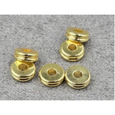 Рондель 6*2 мм 20 шт колір лимонне золото (гіпоалергений сплав)