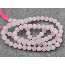 Рожевий кварц 4,8-5 мм матовий довжина 37-38 см