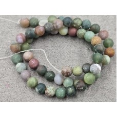 Агат индийский 6 мм матовый длина 35-36 см