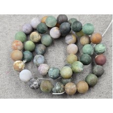 Агат индийский 8,4-8,6 мм матовый длина 35-36 см