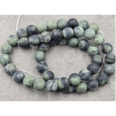 Яшма Кабамба 8,7-8,9 мм матовая длина 37-38 см