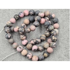 Родонит 6,5-6,7 мм матовый длина 36-37 см