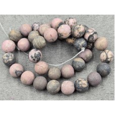 Родонит 10,5-10,7 мм матовый длина 36-37 см