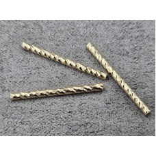 Трубочка 1,5*20 мм 10 шт цвет золото (гиппоаллергенный сплав)