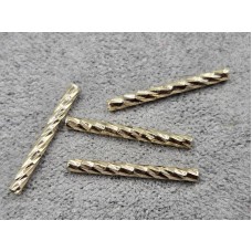 Трубочка 1,5*15 мм 10 шт цвет золото (гиппоаллергенный сплав)