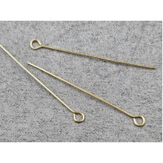 Гвоздики 0,6 мм з колєчком 3,3 мм довжина 4 см 10 шт колір лимон нержавіюча сталь