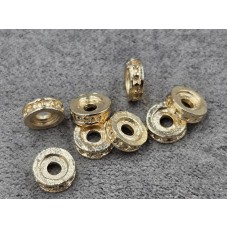 Рондель 6,5*2 мм 10 шт колір золото (гіпоалергений сплав)