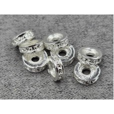 Рондель 6,5*2 мм 10 шт колір срібло (гіпоалергений сплав)