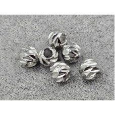 Бусина куля 5 мм 20 шт колір сталь (гіпоалергений сплав)