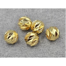 Бусина куля 8 мм 10 шт колір лимонне золото (гіпоалергений сплав)