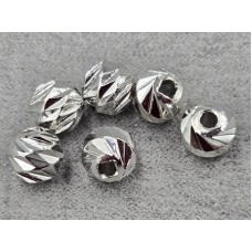 Бусина куля 8 мм 10 шт колір сталь (гіпоалергений сплав)