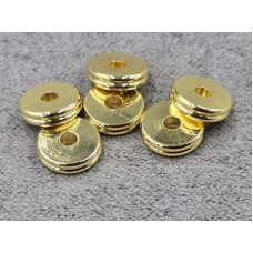 Рондель 8*2 мм 10 шт колір лимонне золото (гіпоалергений сплав)