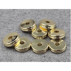 Рондель 8*2 мм 10 шт колір золото (гіпоалергений сплав)