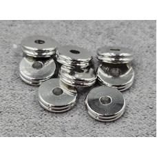 Рондель 8*2 мм 10 шт колір сталь ( гіпоалергений сплав)