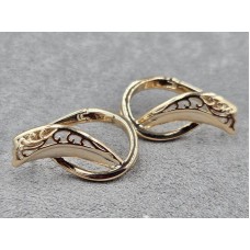 Сережки Xuping 10 мм висота 24 мм англійський замок колір 18к