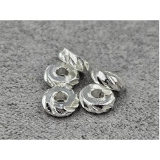 Рондель 6*2 мм колір срібло (гіпоалергений сплав)