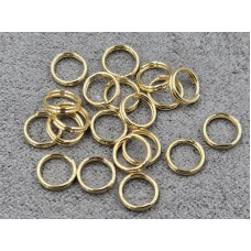 З'єднувальні кільця двойні 6 мм 20 шт колір лимон нержавіюча сталь