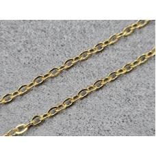 Ланцюг 2 мм довжина 1метр колір лимон нержавеющая сталь
