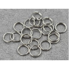 З'єднувальні кільця двойні 8 мм 20 шт колір сталь (гіпоалергений сплав)
