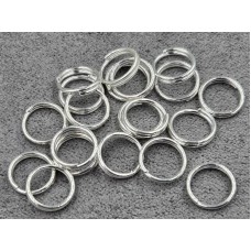 З'єднувальні кільця двойні 8 мм 20 шт колір срібло (гіпоалергений сплав)