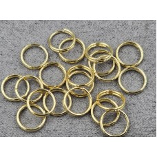З'єднувальні кільця двойні 8 мм 20 шт колір лимонне золото (гіпоалергений сплав)