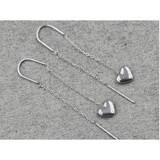 Сережки протяжки 8 мм висота 5 см нержавеющая сталь