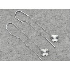 Сережки протяжки 8 мм висота 5 см нержавеющая сталь