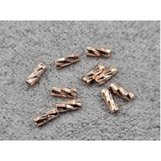 Трубочка 1,5*4 мм 10 шт колір рожеве золото (гіпоалергений сплав)