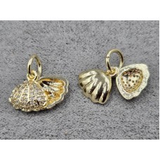 Підвіска двойна 9*14 мм колір золото (гіпоалергений сплав)