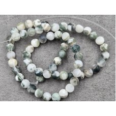 Агат 6,1-6,3 мм моховий матовий довжина 36-37 см