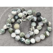 Агат 8,4-8,6 мм моховий матовий довжина 36-37 см