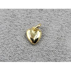 Подвеска сердце 6 мм цвет лимонное золото (гиппоаллергенный сплав)