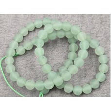 Авантюрин 6,4-6,6 мм зелений матовий довжина 36-37 см