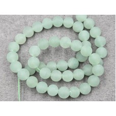 Авантюрин 8,5-8,7 мм зеленый матовый длина 36-37 см