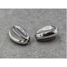 Бусина 9-12*18 мм колір сталь (гіпоалергений сплав)