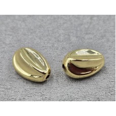 Бусина 9-12*18 мм колір лимонне золото (гіпоалергений сплав)